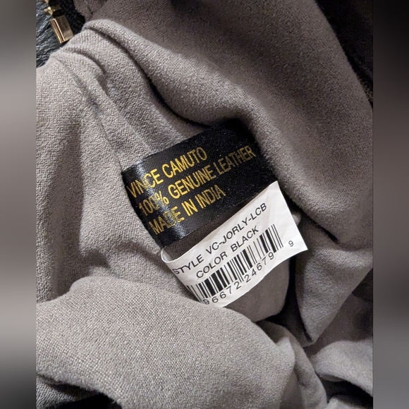 Vince Camuto Supple Soft Black Leather Cross Body Shoulder Bag - Picture 7 of 7